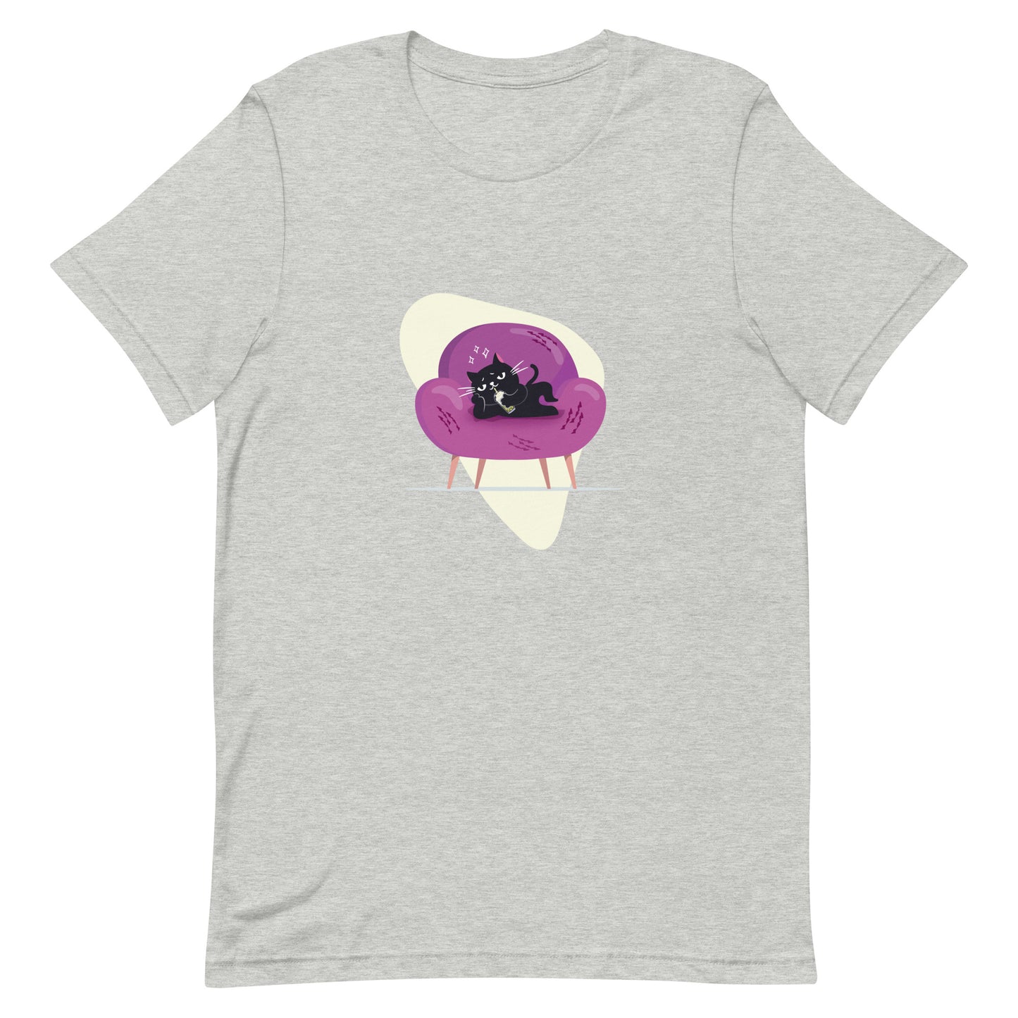 Cheeky Cat on Sofa Unisex T-shirt - Nina Goes Store