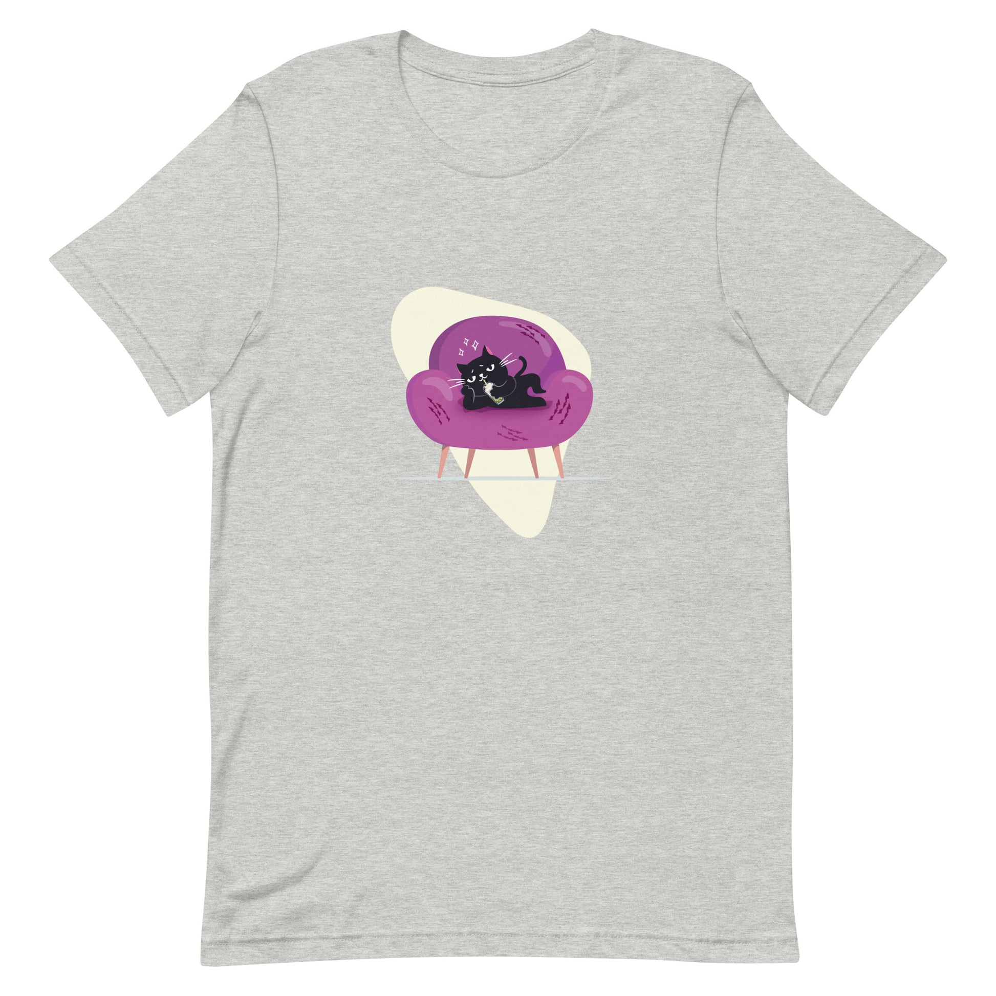 Cheeky Cat on Sofa Unisex T-shirt - Nina Goes Store