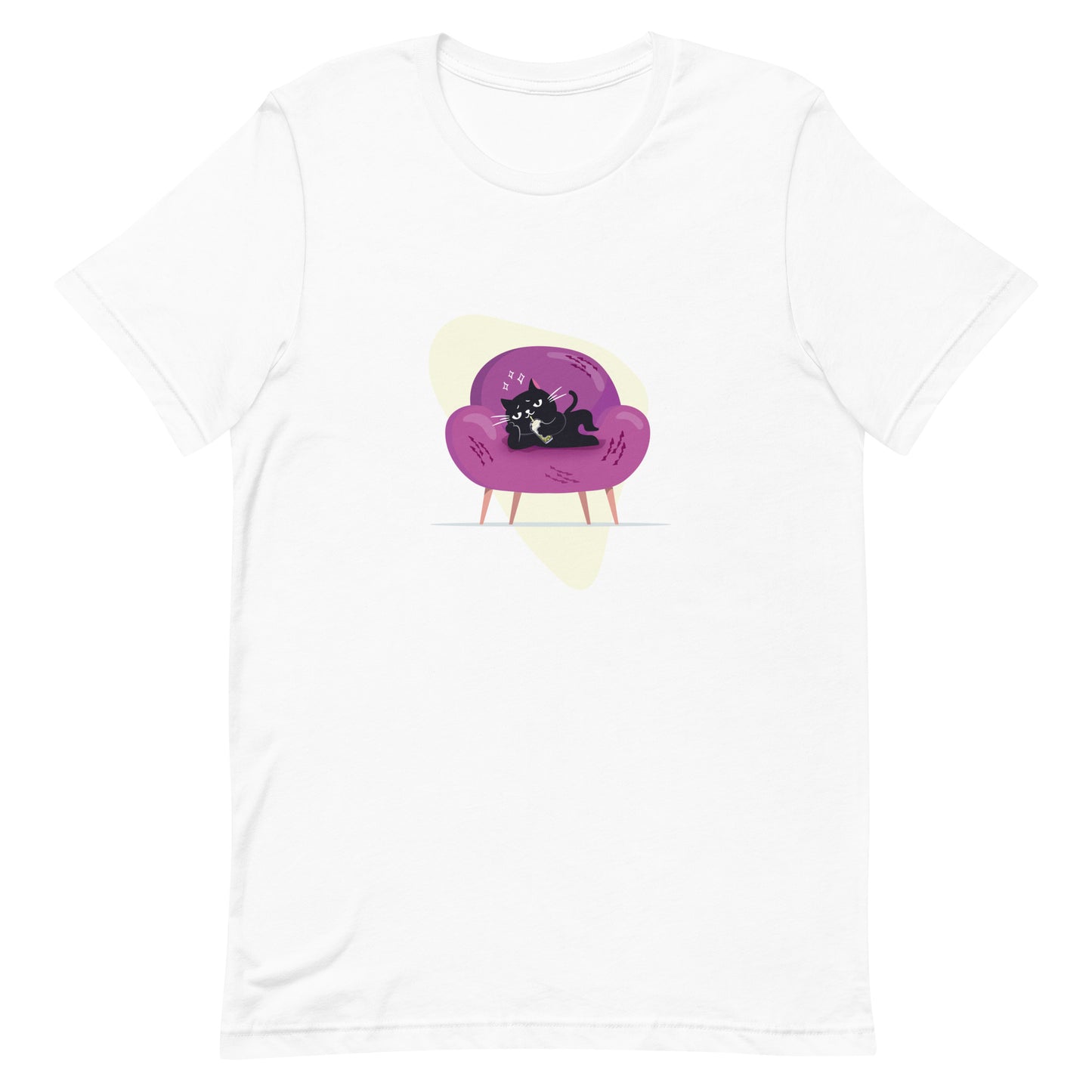 Cheeky Cat on Sofa Unisex T-shirt - Nina Goes Store