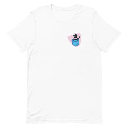 Hanging Cat in a Pocket Unisex T-shirt - Nina Goes Store